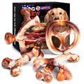 TonyEst 4-Pack Dog Chew Toys for Aggressive Chewers Indestructible Dog Toys for Large Medium Small Breeds Durable Dog Chews with Bacon Flavor Tough Nylon Dog Bones for Teeth Cleaning Toys